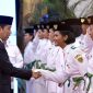 Presiden Jokowi saat mengukuhkan Paskibraka di Istana Negara, Jakarta, Selasa (15/08/2023). (Foto: Humas Setkab/OjI)