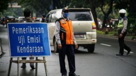 Razia Uji Emisi Kendaraan di Jakarta (Foto : Ist)