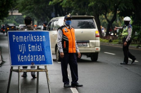 Razia Uji Emisi Kendaraan di Jakarta (Foto : Ist)