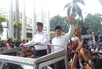 Pasangan AMIN Dalam Rangkaian Pendaftaran ke KPU Dikawal Ribuan Massa, Rabu (19/10/2023)