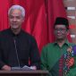 Resmi berpasangan sebagai Capres dan Cawapres dari PDI Perjuangan, Ganjar Pranowo bersama dengan Mahfud MD 