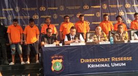 Direktur Reskrimum Polda Metro Jaya Kombes Hengki Haryadi saat jumpa pers di Mapolda Metro Jaya, Jakarta, Senin (6/11/2023).