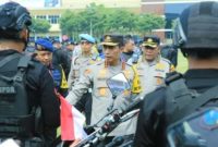 Kepala Operasi Pusat (Kaopspus) Operasi Aman Bacuya 2023 Komjen  Wahyu Widada, Melakukan Pengecekan Terakhir Kesiapan Pengamanan Piala Duni U-17 di Surabaya, Kamis (9/11/2023).