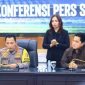 Kapolri Sigit didampingi Ketua PSSI Erick Thohir dalam jumpa pers di Mabes Polri, Rabu (13/12/2023).
