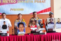 Kapolres Metro Jakarta Pusat  Kombes Susatyo Purnomo Condro, gelar Jumpa Pers di Polres Jakarta Pusat, Jumat (23/2/2024).