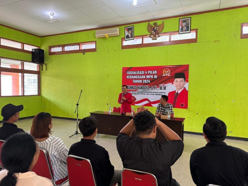 Anggota MPR RI Rahmad Handoyo menggelar sosialisasi empat pilar MPR RI di di Desa Troboso, Kabupaten Boyolali, Jawa Tengah , Rabu 8 Mei 2024