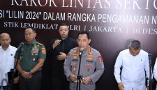 Kapolri Jenderal Polisi Drs. Listyo Sigit Prabowo memimpin rapat lintas sektoral persiapan pengamanan libur Natal dan tahun baru (Nataru) di PTIK, Jakarta Selatan, Senin, (16/12/24).

