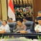 Foto: Rapat pencapaian Desk Pemberantasan Narkoba di Mabes Polri yang diikuti Menko Polkam Budi Gunawan, Kapolri Jenderal Listyo Sigit Prabowo hingga Kepala BNN Komjen Martinus Hukom (Ist)
