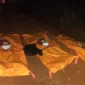 Tiga jenazah polisi yang gugur saat bertugas di Kabupaten Way Kanan. Lampung, Senin (17/3/2025). (ist)