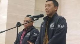 Sekretaris NCB Interpol Indonesia Divhubinter Polri Brigjen Pol. Untung Widyatmoko berbicara dalam konferensi pers di Gedung Bareskrim Polri, Jakarta, Jumat (21/3/2025). ANTARA