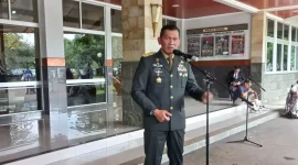 Kapuspen Mabes TNI Brigjen TNI Kristomei Sianturi saat berada di Mabes TNI, Cilangkap, Jakarta Timur, Kamis (27/3/2025). ANTARA