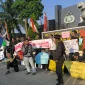 Aksi damai berbagai organisasi jurnalis di Banten menanggapi pemukulan jurnalis saat liputan inspeksi mendadak di Mapolda Banten, Kota Serang, Jumat (22/8/2025). ANTARA