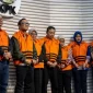 Penampakan sebelas tersangka kasus dugaan pemerasan yang emelibatkan Wamenaker Immanuel Ebenezer (ist)