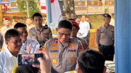 Wakapolda Metro Jaya Brigjen Pol Djati Wiyoto Abadhy membuka  Gerakan Pangan Murah Polda Metro Jaya di Lapangan Presisi Ditlantas Polda Metro Jaya, Senin (11/8).