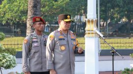 Kapolda Metro Jaya Irjen Pol Asep Edi Suheri saat apel pada Rabu (24/9/2025) pagi.