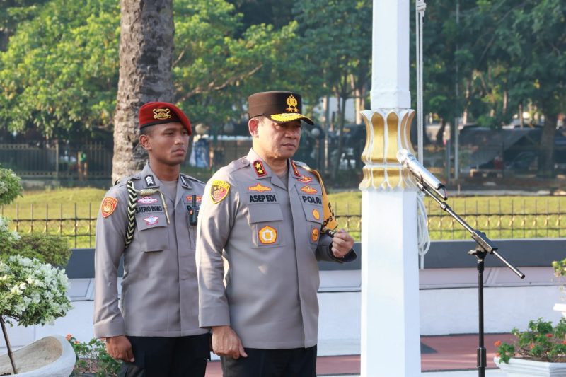 Kapolda Metro Jaya Irjen Pol Asep Edi Suheri saat apel pada Rabu (24/9/2025) pagi.