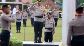 Upacara peringatan HAORNAS ke-42 Tahun 2025 di Lapangan Barigas Mapolda Kalteng, Selasa (9/9). (Foto Humas Polda)