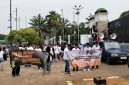 Aksi unjuk rasa “Tolak Reformasi Polri” yang di depan Gedung DPR RI, Senin (15/9)