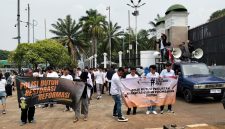 Aksi unjuk rasa “Tolak Reformasi Polri” yang di depan Gedung DPR RI, Senin (15/9)
