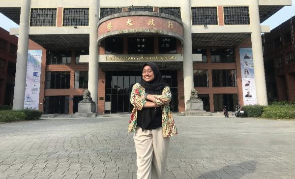 LAURENT NABILA: Mahasiswi Fakultas Ilmu Budaya (FIB) Universitas Brawijaya (UB) Laurent Nabila Zahra Tanjung mengikuti program penelitian luar negeri UB Student Academic Research Scheme (UB Stars) di National Sun Yat-Sen University, Taiwan. (ANTARA)