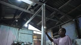 Arobi Namudat, warga Desa Fakfak Selatan mengaku terharu bahagia , saat rumahnya telah dialiri listrik PLN lewat Program Bantuan Pasang Baru Listrik (BPBL) dari Kementerian Energi dan Sumber Daya Mineral (ESDM)