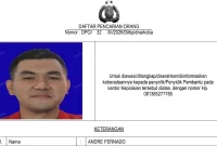 Surat daftar pencarian orang (DPO) terhadap Ko Andre alias “The Doctor” yang diterbitkan Dittipidnarkoba Bareskrim Polri. (ANTARA)