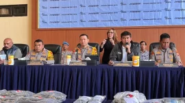 Gelar jumpa Pers  di Polres Jakarta Pusat, Jumat (20/3)