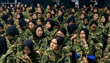Peserta program KDMP mengikuti program latihan militer.(ist)
