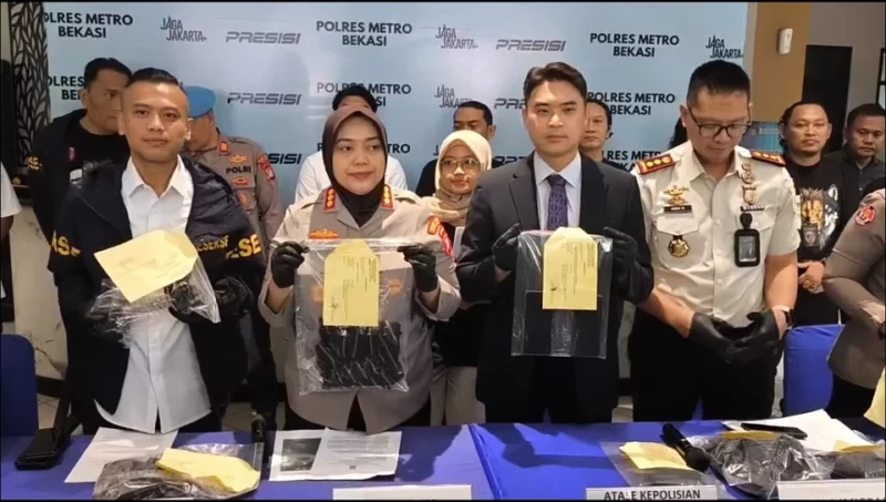 Kapolres Metro Bekasi Kombes Pol Sumarni dalam konferensi pers di Bekasi, Selasa (2/6/2026) (ist)