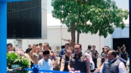 Kapolri Jenderal Suyudi Ario Seto meresmikan Desk Ketenagakerjaan tingkat Kepolisian Resor (Polres) yang berpusat di Polres Jombang, Jawa Timur, Sabtu (17/10).(Istimewa)